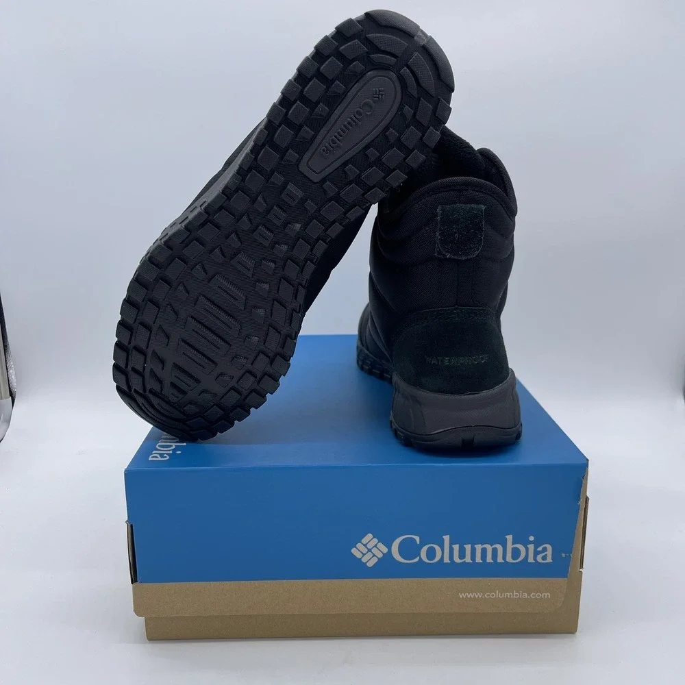 Columbia Fairbanks‎ Omni Heat Waterproof Insulated Shoes Black Boots Mens Sz 8